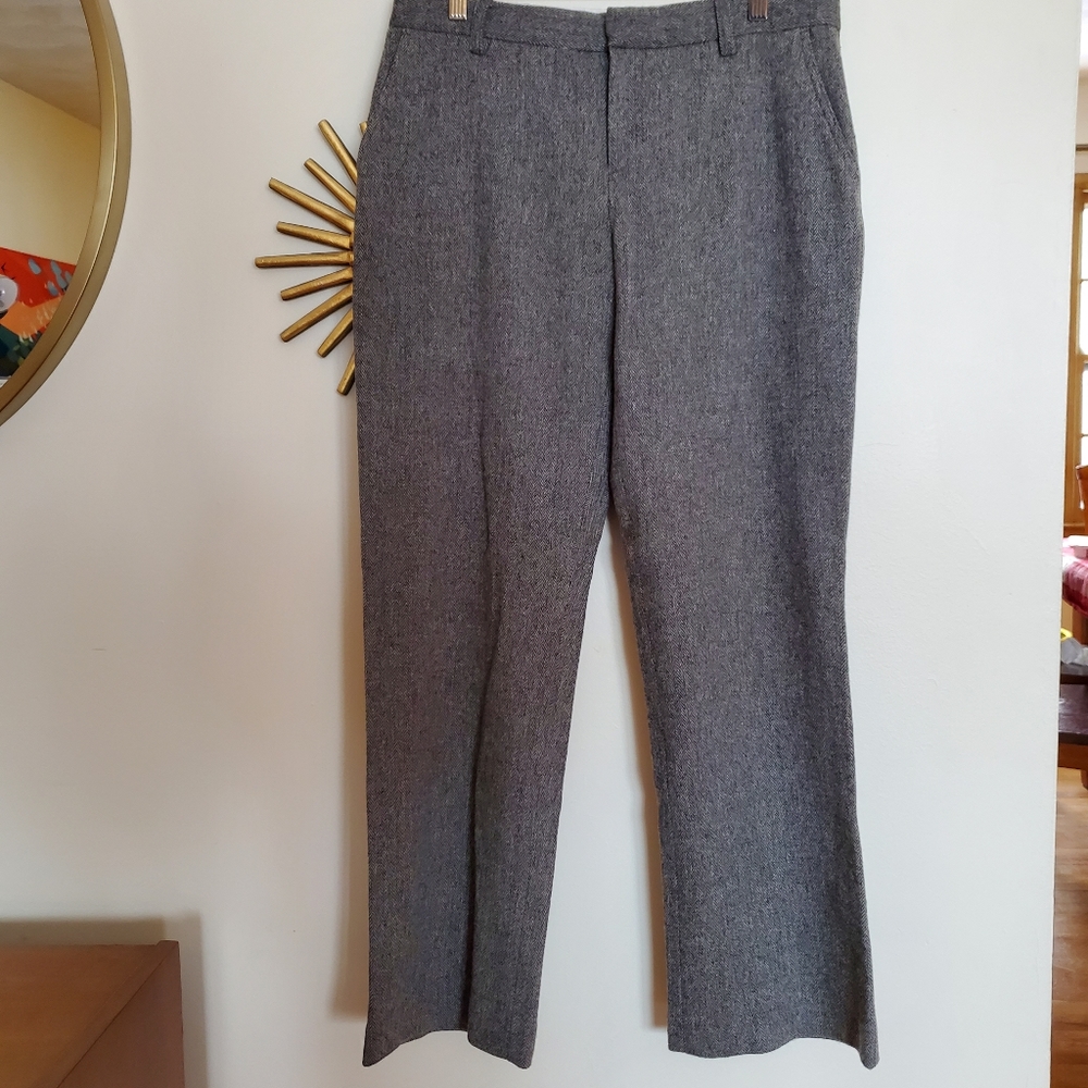 American Eagle Wool Tweed Herringbone Pants
